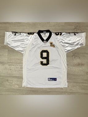 Vintage Reebok Drew Brees New Orleans Saints White Football Jersey